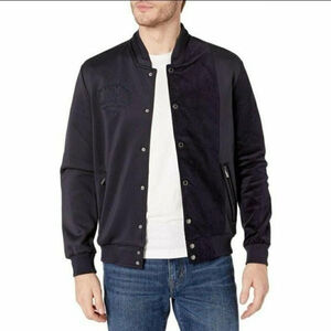 NWT Sean John Black University Varisty Bomber Jacket Mens